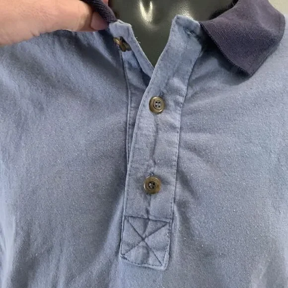 St Johns Bay Vintage Polo Shirt Mens Size XXL 2XL Blue Made In USA 100% Cotton - Picture 9 of 10